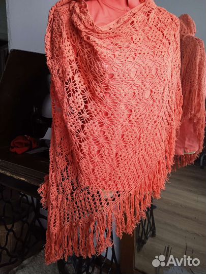 Платок шаль косынка вязаная