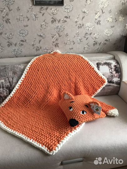 Детский комплект подушка+плед