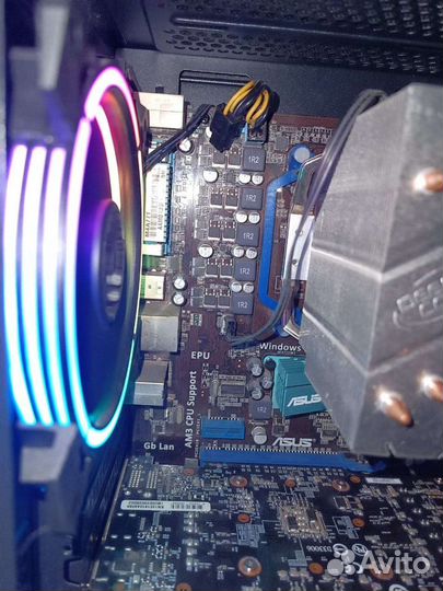 Материнская плата с процессором и озу и охлад