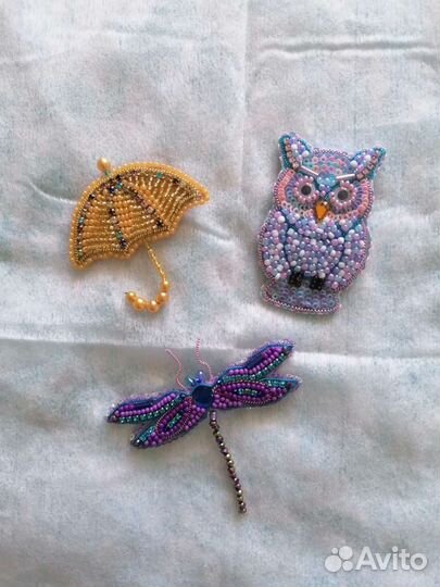 Броши ручной работы из бисера