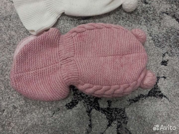 Шапка шлем для девочки 3-5 лет