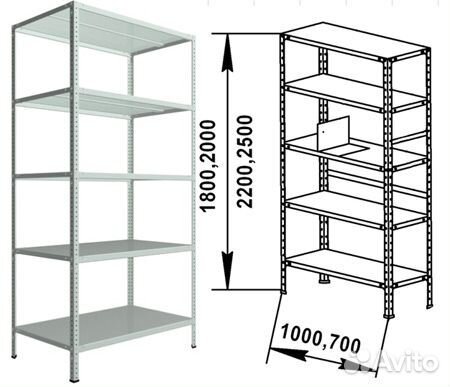 Стеллаж полочный