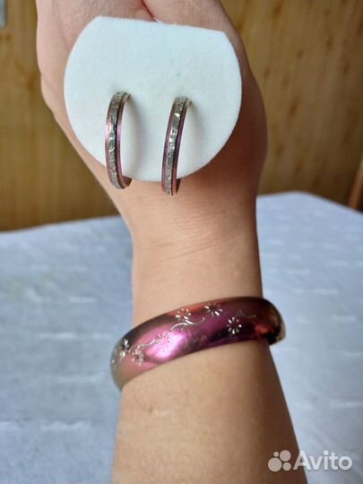 Браслет и Серьги Циркониевые Лечебные СССР