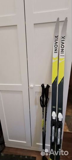 Беговые лыжи inovik 147 см ботинки 35 р палки 95см