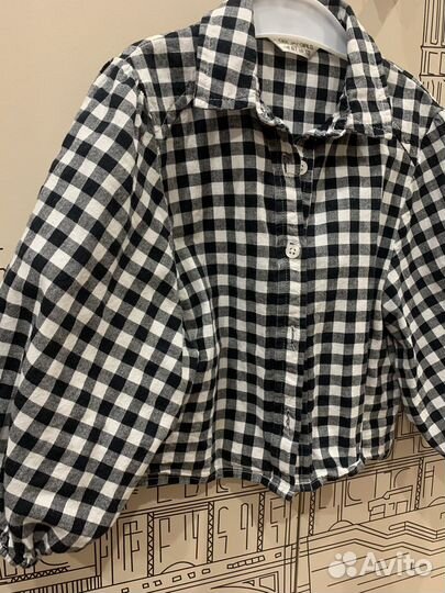 Рубашка для девочки 116 122 в клетку