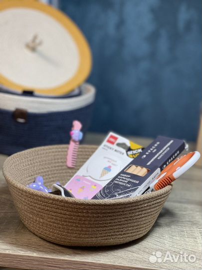 Плетеные корзинки из хб шнура