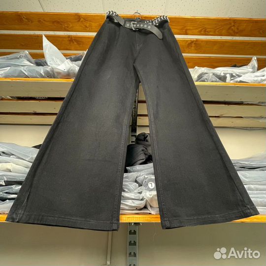 Широкие Джинсы Balenciaga Vetments black на руках