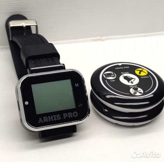 Кнопка вызова официанта Смайл и пейджер Практик