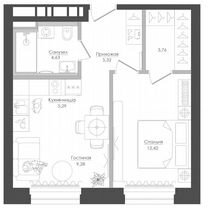 1-к. квартира, 41,5 м², 19/39 эт.