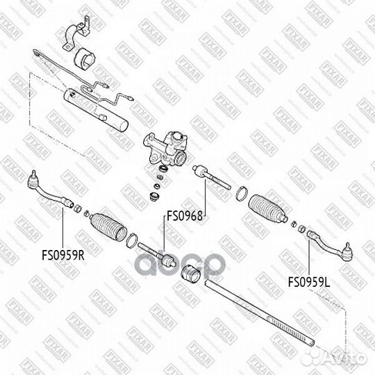 Наконечник рулевой тяги левый FS0959L fixar