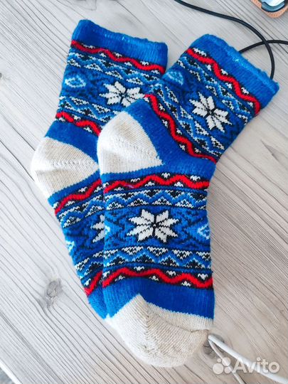 Носки шерстяные вязаные