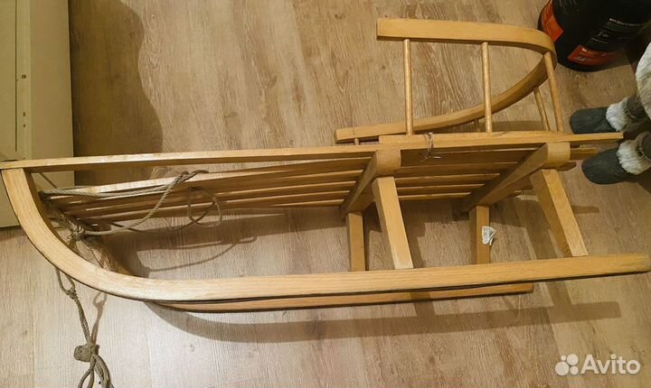 Детские санки деревянные