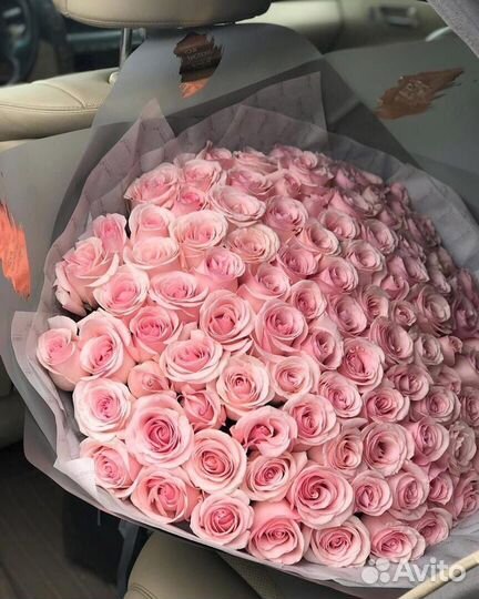 Цветы букеты 101 роза 60 см