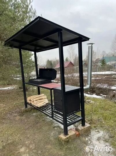 Мангал с крышей