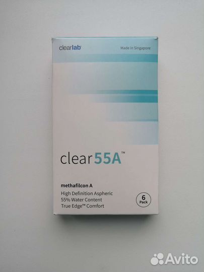 Линзы контактные Clear 55A -2.00, 2 шт