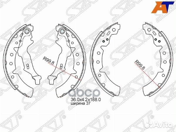 Колодки тормозные барабан toyota carina E/coron