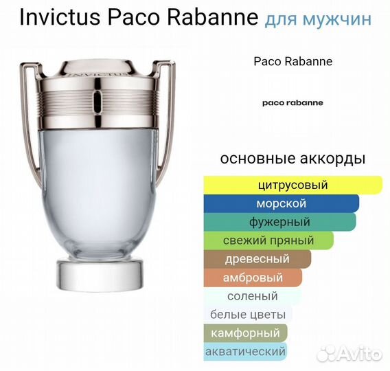 Мужская туалетная вода Paco Rabanne Invictus 100