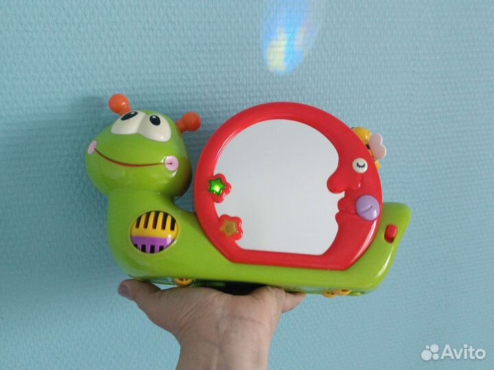 Улитка детский проектор игрушка (музыка, светится)