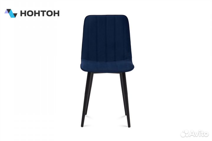 Стул Франк черный муар / синий