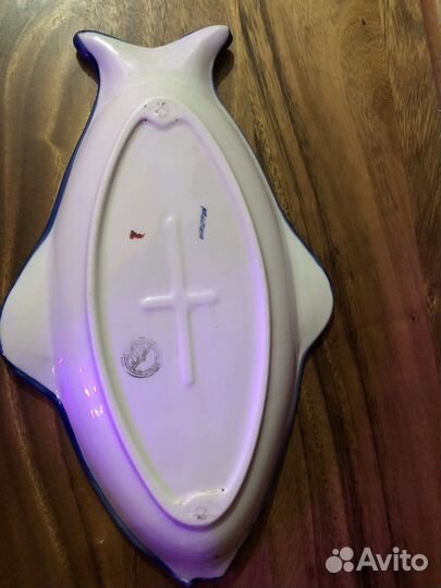 Блюдо для рыбы, Гжель