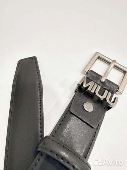 Ремень Miu miu черный женский