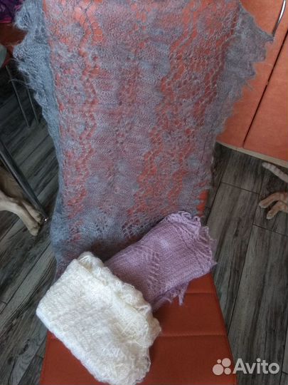 Пуховые шарфики