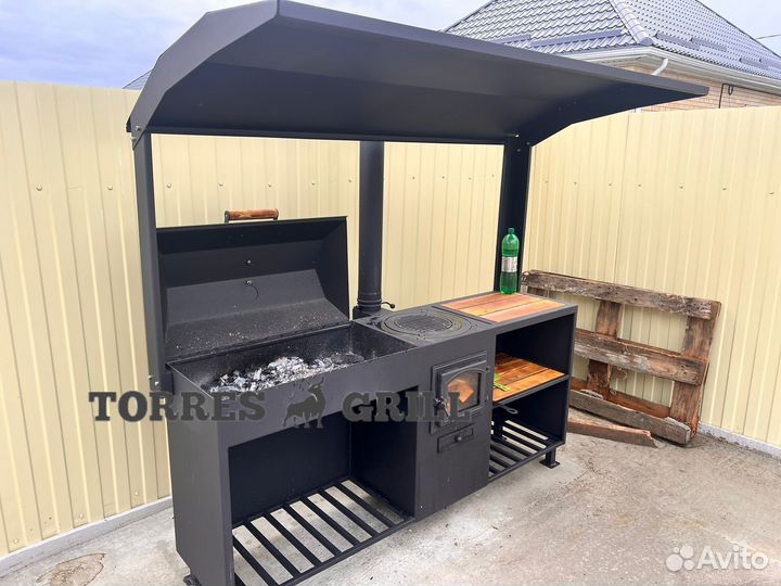 Мангал с крышей на заказ