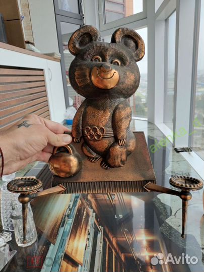 Олимпийский мишка Обмен на гирю