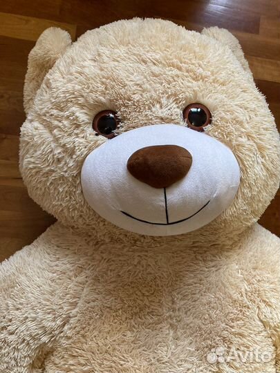 Мягкий плюшевый коричневый медведь рост 134 см
