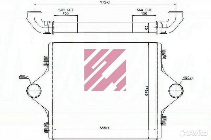 Интеркулер Man 655x618x63