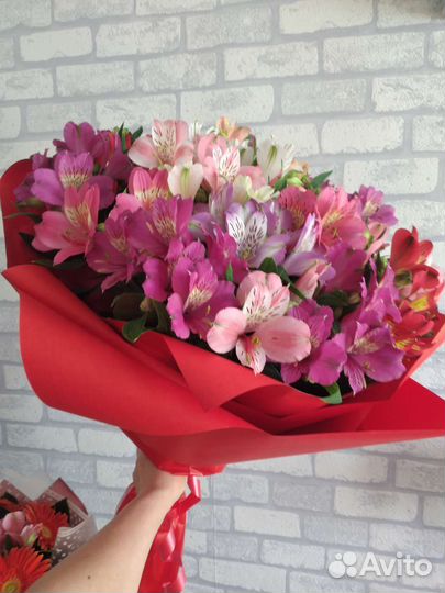 Цветы букет альстромерий