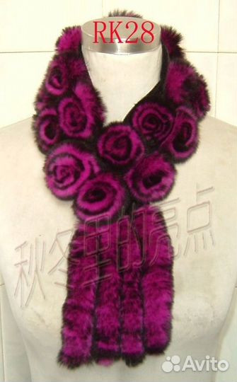 Меховой шарф, кролик