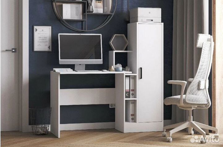 Компьютерный стол скм-2 белый