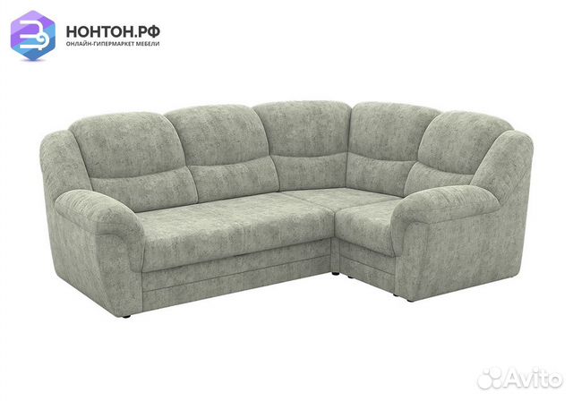 Диван угловой дельфин Соната серый