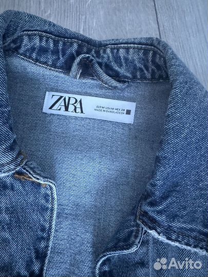 Джинсовая куртка zara оверсайз