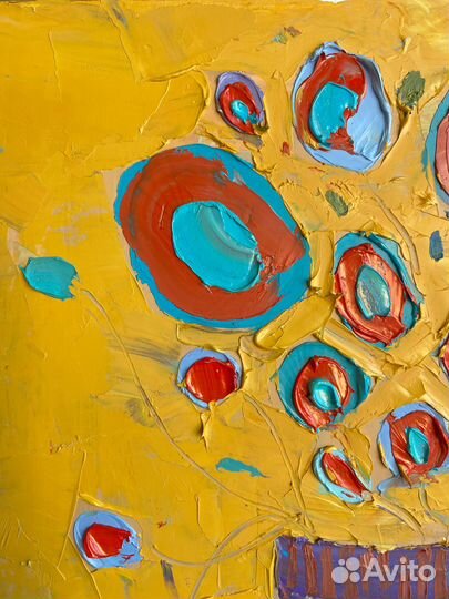 Картина маслом на холсте букет