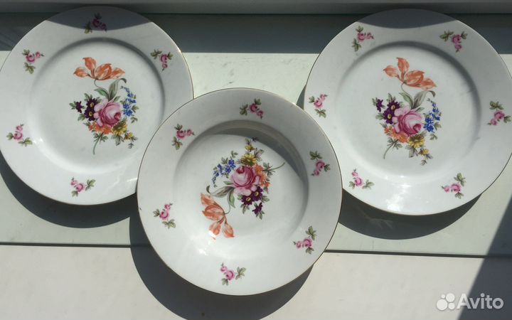 Тарелки фарфоровые Чехословакия винтаж