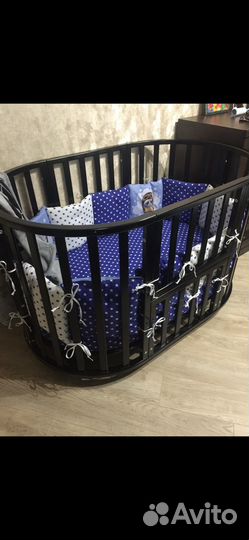 Кроватка 8в1 с маятником