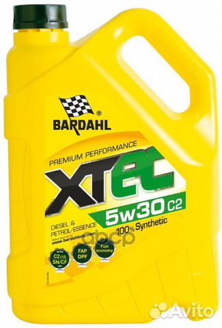 Масло моторное Bardahl xtec 5W-30 C2 синтетичес