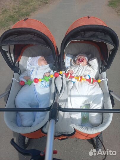 Коляска для двойни tfk