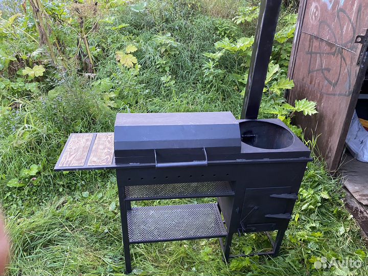 Мангал с печью под казан