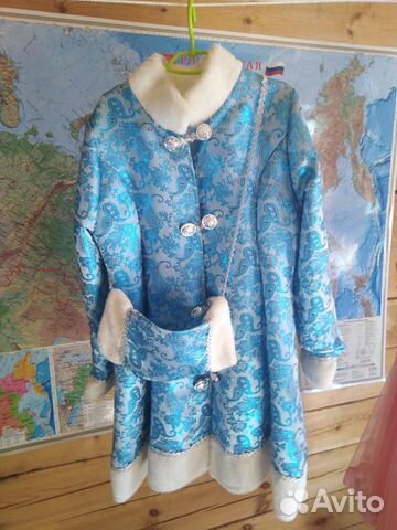 Костюм новогодний снегурочка с шапочкой