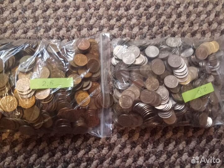 5, 10, 50 копеек 9 кг