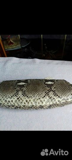 Клатч натуральная кожа питон