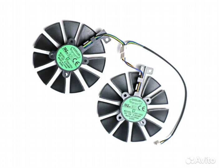 Вентиляторы для видеокарт asus RX 570 1060 2шт