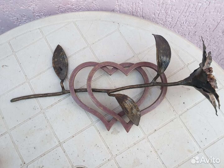 Подсвечник Металл Кованое Железо Лилия