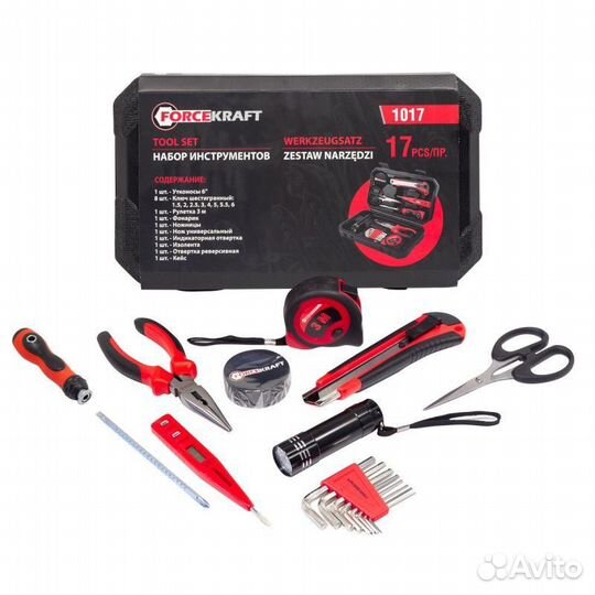 Набор инструментов 17пр.(шестигранники:1.5-6мм,утк