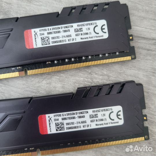 Оперативная память Kingston ddr4 8gb 16gb