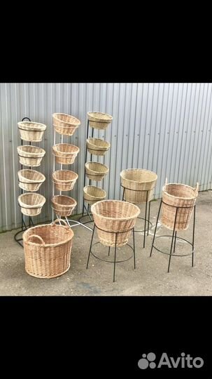 Плетеные корзины для хранения