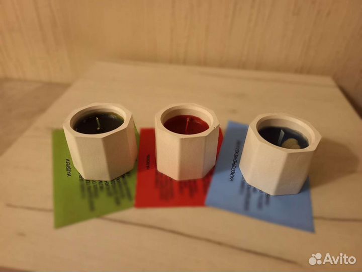 Свечи в кашпо